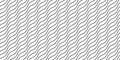 Wavy lines seamless pattern. Undulate stripes repeating background. Black and white diagonal waves texture. Simple Royalty Free Stock Photo