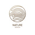 Wavy lines structure logo