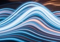 Wavy lines of various colorsâprimarily blue and whiteâcreate an Royalty Free Stock Photo