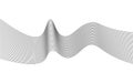Wavy lines, wave stripe. Vector illustration. Stylized line art background Royalty Free Stock Photo