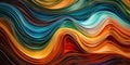 Wavy lot of colored paper sheets as abstract background. Royalty Free Stock Photo