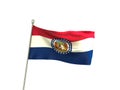 Wavy Missouri Flag Royalty Free Stock Photo