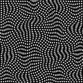 Wavy monochrome linear texture. An abstract background with optical illusion of distortion