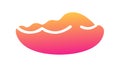 Wavy Orange-Pink Gradient Shape, vector design Generative AI Royalty Free Stock Photo