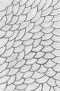 Wavy pattern background - coloring page for adults. Vector illus