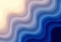 Wavy pattern forming a gradient from light beige to deep blue. Royalty Free Stock Photo