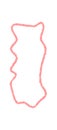 Wavy Pink Crayon Contour Rectangle Frame Royalty Free Stock Photo
