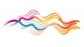 Wavy Rainbow Line Pattern, Fluid Abstract Movement, vector design Generative AI Royalty Free Stock Photo