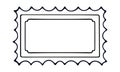Wavy Rectangular Frame Outline with Inner Border