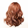 Realistic Curly Red Hair Illustration With Smooth And Shiny Texture