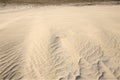 Wavy, ripple marks on leeward side of sand dunes Royalty Free Stock Photo