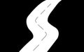 Wavy road, silhouette art image