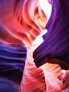 The wavy rocks of the Antelope Valley in the United States show rich colors in the sun