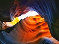 The wavy rocks of the Antelope Valley in the United States show rich colors in the sun