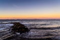 Wavy And Rocky Shore Of Marmara Sea In Turkey Royalty Free Stock Photo