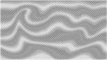 Wavy round grains pattern background. Black noise dots waved surface. Sand grain effect. Curve dots grunge banner
