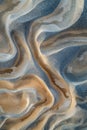Wavy Sand Pattern Close Up Royalty Free Stock Photo