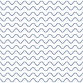 Wavy sea ocean seamless pattern in modern style. Horizontal curly waves, minimal polka dot doodle. Vector illustration Royalty Free Stock Photo