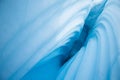 Wavy sides to deep crevasse on the Matanuska Glacier in Alaska Royalty Free Stock Photo