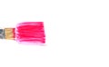 A wavy smear of pink paint is insulated on a white background Royalty Free Stock Photo