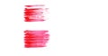 A wavy smear of pink paint is insulated on a white background Royalty Free Stock Photo