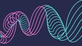 Wavy spiral pattern, abstract flow design element vector design Generative AI