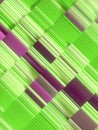 Wavy stacks of rectangular shapes. Abstract 3d rendering background. Digital illustration