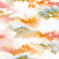 Wavy summer dip dye boho background. Wet ombre geometric color blend for beach swimwear, trendy fashion print. Dripping