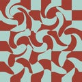 1970 Wavy Swirl Seamless Pattern in Orange and Pink Colors. Seventies Style, Groovy Background Royalty Free Stock Photo