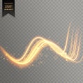 Wavy transparent light streak effect background Royalty Free Stock Photo