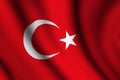 Wavy turkish flag