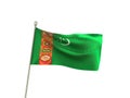Wavy Turkmenistan Flag Royalty Free Stock Photo