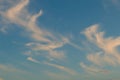 Wavy unusual cirrus clouds