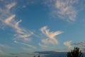 Wavy unusual cirrus clouds