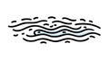 Wavy Water Surface Lines Vector Abstract Ocean River Pattern Design vector design Generative AI Royalty Free Stock Photo