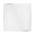 Wavy, waving thin lines. Camber, crook, squeeze stretch distortion on grid, mesh. Billow deformation on array of intersecting Royalty Free Stock Photo