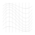Wavy, waving thin lines. Camber, crook, squeeze stretch distortion on grid, mesh. Billow deformation on array of intersecting Royalty Free Stock Photo