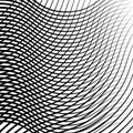 Wavy, waving, zigzag lines crosshatch grid, mesh pattern. Abstract curvy criss-cross lines texture. Tangle wrinkle stripes.