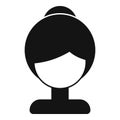 Wavy wig icon simple vector. Model locks fake