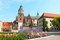 Wawel Castle complex in Krakow Royalty Free Stock Photo