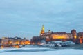 Wawel Castle in the evening in Krakow