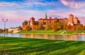 Wawel castle famous landmark in Krakow Poland Royalty Free Stock Photo