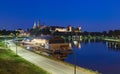 Wawel castle, Krakow at night, Poland. Royalty Free Stock Photo