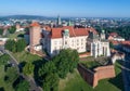 Wawel Castle in Krakow, Poland. Aerial view