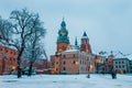 Wawel Castle in Krakow at twilight Royalty Free Stock Photo