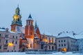 Wawel Castle in Krakow at twilight Royalty Free Stock Photo