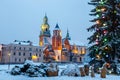 Wawel Castle in Krakow at twilight. Royalty Free Stock Photo