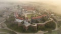 Wawel Castle during morning fog Royalty Free Stock Photo