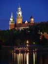 Wawel Castle by night Royalty Free Stock Photo