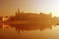 Wawel Castle during sunrise Royalty Free Stock Photo